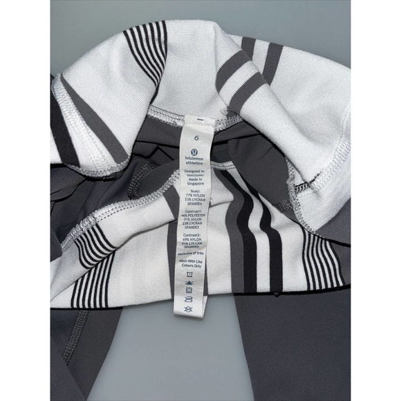 Lululemon Mid Rise Grey Crop Knee Length Leggings US6 - Picture 5 of 6